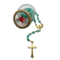Confirmation Rosary Boxed - Blue