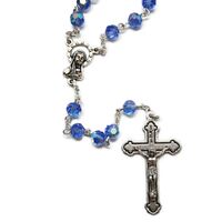Crystal Rosary Sapphire Blue