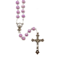 Glass Rosary Purple