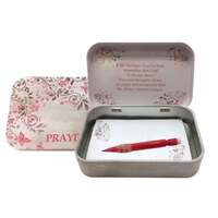 Tin Prayer Box with Notes - Floral