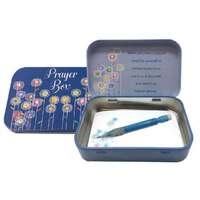 Tin Prayer Box with Notes - Flower