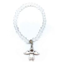 Crystal  Bracelet with Angel and Stone