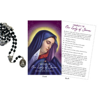 Rosary Chaplet Our Lady of Sorrow Black - 5mm Beads
