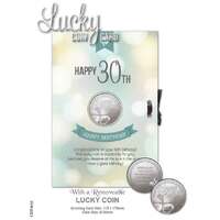 Lucky Coin & Greeting Card - Happy 30th Birthday