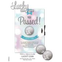 Lucky Coin & Greeting Card - You Passed