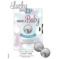 Lucky Coin & Greeting Card - Hooray, A Baby