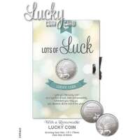 Lucky Coin & Greeting Card - Lots of Luck