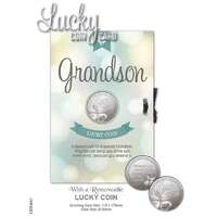 Lucky Coin & Greeting Card - Grandson