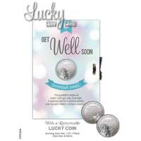 Lucky Coin & Greeting Card - Get Well Soon