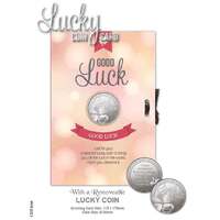 Lucky Coin & Greeting Card - Good Luck