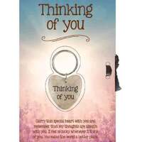 Lucky Heart & Greeting Card - Thinking Of You