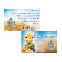 Laminated Card & Medal - First Communion