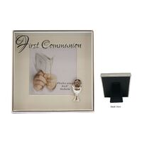 First Communion Frame 8x8cm (Silver Chalice)