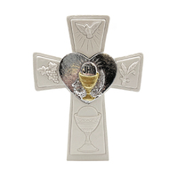 Ceramic Cross w/motif - Communion