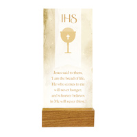 Precious Glass Plaque w/Stand - Communion