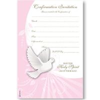 Confirmation Invitation Girl - 20 Sheets/Envelopes