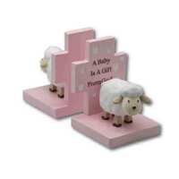 Bless this Baby - Bookends Pink