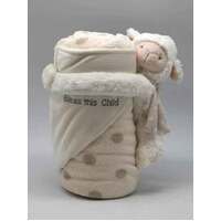 Plush Set - Cream Lamb Hugging Blanket