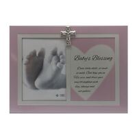 Baby Blessing Frame Pink