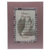 Baby Blessing Photo Frame - Pink