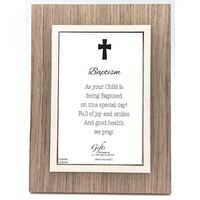 Baptism Wood Frame - Brown