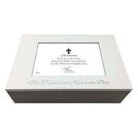 Treasured Keepsake Box  Christening - White