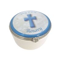 My First Rosary Porcelain Box - Blue