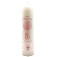 Christening Candle - Baby Girl