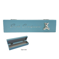 Birth Wooden Certificate Holder w/Motiff