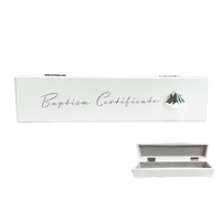 Baptism Wooden Certificate Holder w/Motiff