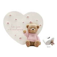 Money Box Bear On Moon And Back - Pink