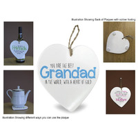 Message in Heart Plaque - Grandad