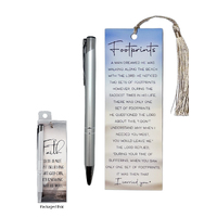 Pen & Bookmark Set - Footprints