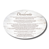 Oval Ceramic Plaques - Desiderata