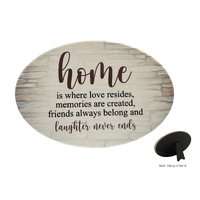 Oval Ceramic Plaques - Home is where love resides..