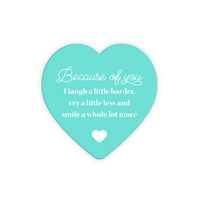 Heartshape Ceramic Coaster - Because
