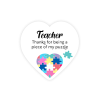 Heartshape Ceramic Coaster - Teacher