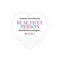 Heartshape Ceramic Coaster - Beautiful Person