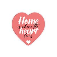 Heartshape Ceramic Coaster - Home is Where...
