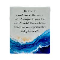 Wave Resin Plaque - Embrace