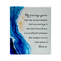 Wave Resin Plaque - Missing You