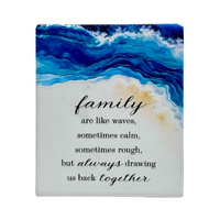 Wave Resin Plaque - Family