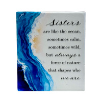 Wave Resin Plaque - Sisters