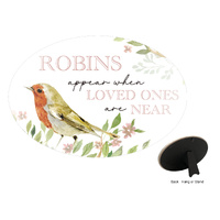Oval Ceramic Plaques - Red Robbin
