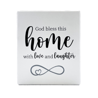 Infinity Ceramic Plaque - God Bless This Home