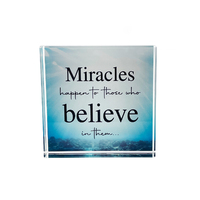 Crystal Affirmation Block - Miracles..