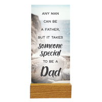 Precious Glass Plaque w/Stand - Dad