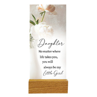 Precious Glass Plaque w/Stand - Daughter