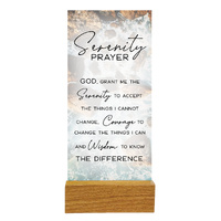Precious Glass Plaque w/Stand - Serenity