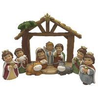 Nativity Set and Stable 6cm 10pcs